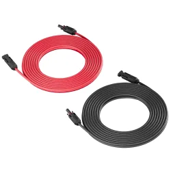Solarpanel-Kabel, Drahtverlängerung, PV-Kabel, DC-zertifiziert, 1?10 Meter, 4 mm, 26 mm2, 1000 V/1500 V, mit Solaranschlüssen