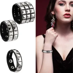 Punk Hip-Hop Gothic Nagel Armband Nieten Casual Paar Armband Party Neujahr Weihnachten Valentinstag Geburtstag Geschenk