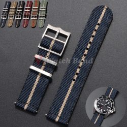 20 22 mm Nylonarmband für Tudor für Omega Uhrenarmband, gewebtes Canvas-Stoffband für Seiko Herren, Militär-Sport-Schnellverschluss-Armband