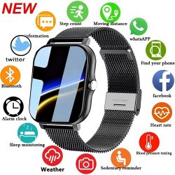 LAXASFIT 2025, neue Smartwatch für Männer und Frauen, Geschenk, voller Touchscreen, Sport-Fitness-Uhr, Bluetooth-Anruf, digitale Smartwatch