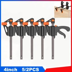 5/2 stücke Holzbearbeitung Arbeit Bar 4 Zoll Clamp Clip Set Harte Schnell Ratsche Release Clip DIY Zimmerei Hand Werkzeug holzbearbeitung Klemme