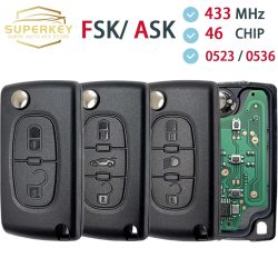 Fragen Sie fsk nach Citroen c2 c3 c4 c5 c6 xsara berlingo für Peugeot hu83 va2 ce0536 ce0523 Flip Remote Autos chl üssel
