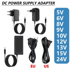 DC-Netzteil 12V 24V 5V 6V 8V 9V 10V 13V 15V Netzteil-Adapter Transformator AC 220V 110V ZU DC 12 24 5 6 8 9 10 13 15 Volt