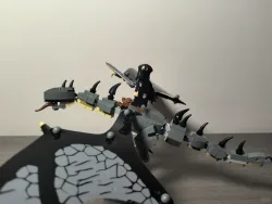 Filmfigur Schwarzer Dämonen-Drache Modell, Heim-Desktop-Dekoration, Feiertags- und Geburtstagsgeschenk für Sammler