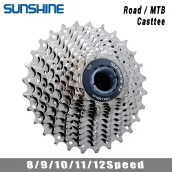 SUNSHINE Rennrad Kassette 8/9/10/11/12 Geschwindigkeit 23/25/28/32/34/36T k7 Kassette 8V 9V 10V 11V 12V für SHIMANO HG
