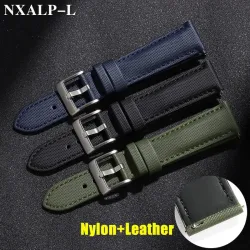 Hochwertiges Sailcloth-Leder-Uhrenarmband, 20 mm, 22 mm, für Seiko-Gürtel, wasserdichtes Stoff-Armband, Schnellverschluss-Armband-Zubehör