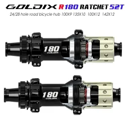 GOLDIX R180 24/28H Rennrad-Gravelbike-Nabe 52T Ratchet Center Lock Scheibenbremse HG XDR 11-12-Gang Leichtgewicht-Fahrradnabensatz