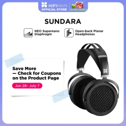 HIFIMAN SUNDARA Over-Ear-Over-Ear-Magnetkopfhörer in voller Größe (schwarz) mit High-Fidelity-Design und Metallgehäuse