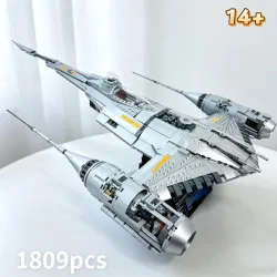 Neues 1809-teiliges Star Interstellar Conflict Raumschiff N-1 Starfighter Raumschiff Baustein-Puzzle-Modell Spielzeug für Dekoration und Geschenke