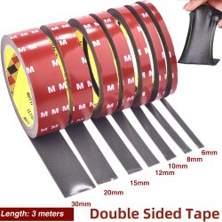 Extra starker doppelseitiger Klebeband, 3 m lang, 6?30 mm dick, Acrylschaum-Klebeband-Aufkleber für Auto, Zuhause, Innenbereich, hohe Temperatur