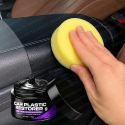 Auto-Kunststoff-Aufbereiter Zur Wiederherstellung des Schwarzen Glanzes Auto-Innenraum Leder & Verkleidung Erneuerungswachs Beschichtungsmittel Auto-Politur und Reparaturbeschichtung