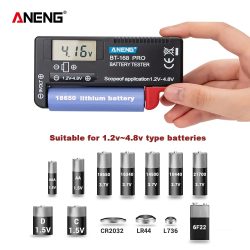 ANENG Batterietester Digital Universal BT-168 PRO Lithium-Kapazitätsprüfer Belastungsanalysator Display-Check für AAA AA Knopfzellen-Werkzeug