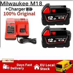 Milwaukee-Akku M18 18 V 6,0 Ah 9,0 Ah 12,0 Ah Ersatz-Lithium-Akku für Milwaukee M18 48-11-1815 48-11-1850 2604-22 Akku