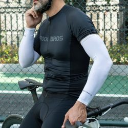 ROCKBROS Sommer Atmungsaktive Eisseide Fahrrad-Ärmel Sonnenschutz UV-Schutz Radsport-Armstulpen Outdoor-Sport Lauf MTB Rennrad Ärmel