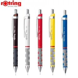 NONE, Rotring Druckbleistift Tikky, Weiß Schwarz 0,5 0,7 mm Graphitstift Softtouch Gummierter Griff Hi-Polymer-Minen Langlebig Stark