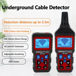 NOYAFA NF-826 Hochspannungs-Kabelortungsgerät Tragbarer Telefonkabel-Lokalisator Unterirdischer Rohr-Detektor Professioneller Kabelfinder