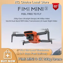 FIMI MINI 3 neue Kameradrohne 249 g 4K 60 fps AI Super Night Video 9 km Flugentfernung 1/2 Zoll 48 MP Sensor Mini-Pro-Drohne