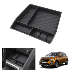RUIYA für Dacia Sandero 3 / Sandero Stepway III / Dacia Jogger 2021-2025 Auto Mittelkonsole Staufach Auto Dacia Sandero 3 Zubehör