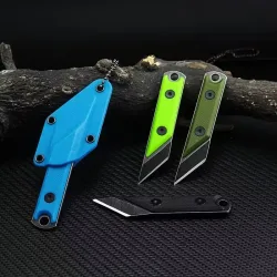Outdoor Mini Gerades Messer Tragbares Messer Schlüsselanhänger Kunst-Messer Papierschneider Büro-Stiftöffner Auspackmesser