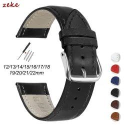 Echtes Kalbsleder-Uhrenarmband 12/13/14/15/16/17/18/19/20/21/22/24 mm, universelles Armband für Herren und Damen, Uhrenarmband-Zubehör
