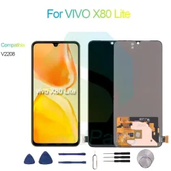 Für VIVO X80 Lite Bildschirm Display Ersatz 2404*1080 V2208 Für VIVO X80 Lite LCD Touch Digitizer