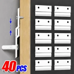 2/40 Stück Aluminium-Bilderleisten, Z-förmige Wandhalterung, Schwerlast-Flush-Mount-Verbinder für Spiegel und Whiteboards