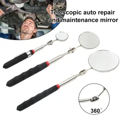 Universelles Auto-Reparaturwerkzeug Zubehör 360 ° Rotierender Inspektionsspiegel mit Teleskopstange für die Fahrzeugwartung