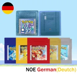 NOE Version Pokemon Blau Gelb Goldener Kristall Rot Silbernes Spielmodul Hochwertiges Spiel für GBC
