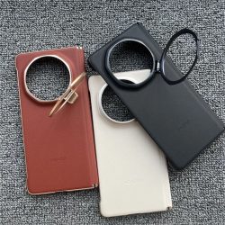 Luxus Original Honor Magic V5 PU Leder Halterung Fall Stoßfest Zurück Abdeckung Für MagicV5 5G Volle Schutzhülle Mit ständer