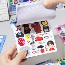 20 Blatt Japanische Kindheitserinnerungen Serie Flash-Film-Stanzsticker-Buch DIY Scrapbook Tagebuch Album Ästhetisches Schreibwaren-Set