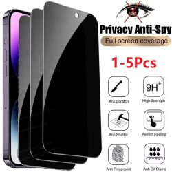 1-5 Stück Sichtschutz für iPhone 14 13 11 12 Pro Max Mini 7 8 plus Anti-Spion-Schutz glas für iPhone 15 x xr xs max