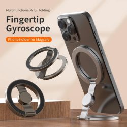 Faltbarer doppelseitiger Handyhalter für Magsafe iPhone 17 16 15 14 13 360 °   Rotationsständer mit starkem Magnet-Fingergriff