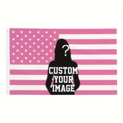 Benutzerdefinierte rosa USA-Amerika-Flagge, 91 x 152 cm, personalisierte Flaggen, entwerfen Sie Ihr Bild, lustiges Wandteppich-Poster, Schlafsaal, Wohnzimmer, Schlafzimmer