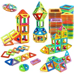 Magnetische Bausteine Bau Sets Spielzeug Für Kinder DIY Spielzeug STEM Lernen Pädagogisches Magnet Spielzeug Geburtstag Geschenk