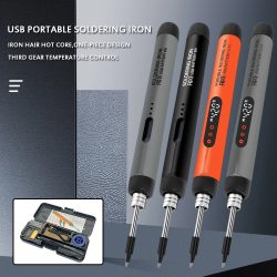 USB-Lötkolben, Mini-Lötkolben-Set, tragbar, für den Haushalt, Typ-C-Schnittstelle, 800 mAh Akku, einstellbare Temperatur