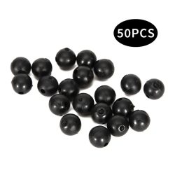 50 stücke Blockieren Perlen Silikon Weiche Anti-kollision Bohnen Runde Big Thing Angeln Set Raum Bohnen Linie Set anti-tan-gle Bohnen 8mm