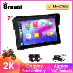 7 zoll Carplay Motorrad GPS Navigation 2K Moto DVR Drahtlose Android Auto Display Bildschirm Tragbare Stick Recorder Moto Monitor