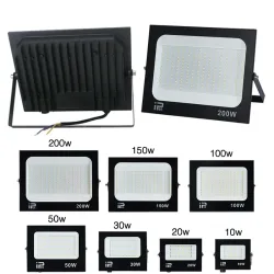 EnwYe, LED-Flutlicht-Scheinwerfer, 100 W, 150 W, 200 W, Außenbeleuchtung, 6500 K, wasserdicht, für Garage, Fitnessstudio, Straßentor, Wandleuchten, Flutlicht, AC220 V