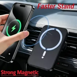 Magnetische Kfz-Lüftungshalterung mit kabellosem Ladegerät für Smartphones, schnelle Ladehalterung kompatibel mit MagSafe iPhone 17/16/15/14/13/12 Pro