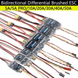 5A/5A PRO/10A/20A/30A/40A/50A/60Ax2 Dual Way Bidirektionale gebürstete ESC-Steuerung für Rc-Modellboot/Tank 180 bis 795 Bürstenmotor