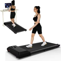300 Ibs Tragkraft 2,5 PS 2-in-1 tragbares Laufband für zu Hause mit ferngesteuertem LED-Display Walking Pad Laufband