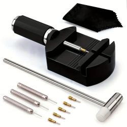 Werkzeugsatz zum Entfernen von Uhrengliedern, Werkzeugsatz zum Entfernen von Uhrenarmbändern, Kettenstift-Entferner, Reparatur-Werkzeugsatz für die Einstellung von Uhrenarmbändern, Uhr