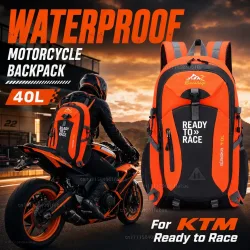 Für KTM Ready to Race Adv Duke 390 690 790 890 1190 RC Motorrad-Rucksack 40L Wasserdichter Reiserucksack für Outdoor und Wandern