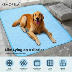 2025 Verbesserte Ice-Cool Summer Pet Kühlmatte und Bett, schweißabsorbierender Stoff, erhältlich in 4 Größen für kleine, mittelgroße und große Haustiere
