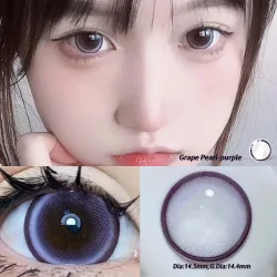 OVOLOOK, OVOLOOK-2PCS/Paar 14,5mm Linsen Perle Serie Farbe Kontaktlinsen Für Augen Blau Lila Rosa Schwarz Grau Schönheit Schüler Große Linsen