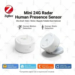 Zigbee 24G Mmwave Radar-Anwesenheitssensor, Personendetektor, Bewegungs-/Statischer Erkennungssensor für Tuya Z2M Smart Home Automation Sicherheitsalarm