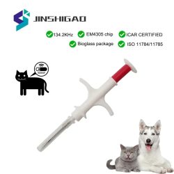 100 stücke Pet Microchip 134,2 KHz Tier Spritze EM4305 ID Chip ISO11784/11785 FDX-B Tier Injektion Microchip für Hund Katze