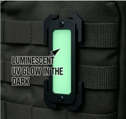 Taktisches Leucht-Klettband, Molle-Befestigungsschnalle, Outdoor-Rucksack Lichtabsorbierendes Panel, Leuchtende Identifikationsplatte