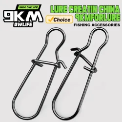 9KM 100 Stück Angelclips aus Edelstahl, Schnellverschluss-Angelverbinder, Duo-Lock-Sicherheitsclips