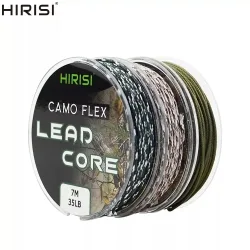Hirisi 1 Stück 35LB 7M Leadcore Karpfen-Angelschnur Machen Sie Karpfen-Haar-Rigs 3 Farben geflochtene Bleileitung